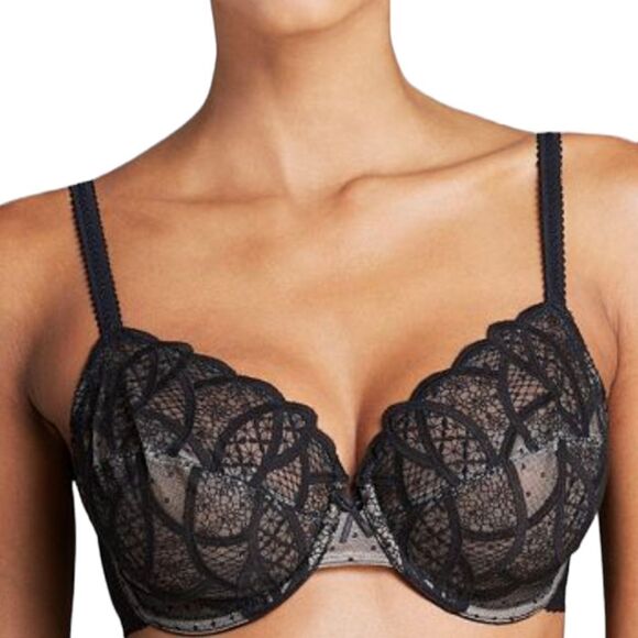 Wacoal Simply Sultry Black Lace Bra 32E | Full Figure Underwire‎ Supportive - Picture 4 of 14